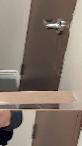 Daddys playing with his 9 inches dick in the public WC of a hotel