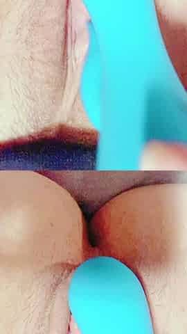 Close up solo beauty toying ass