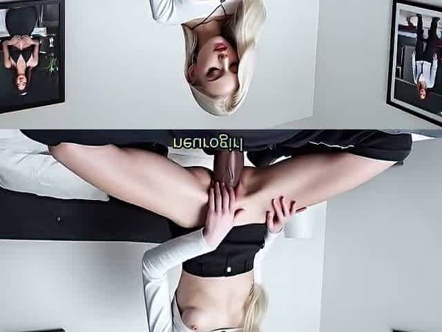Glamorous punk enjoys when massive weenie screws her in the butt. Slim BBC anal. Interracial anal. (AI Generated)