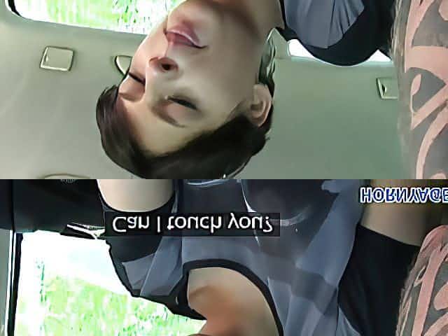 HornyAgent Hot short haired brunette fucked in a car