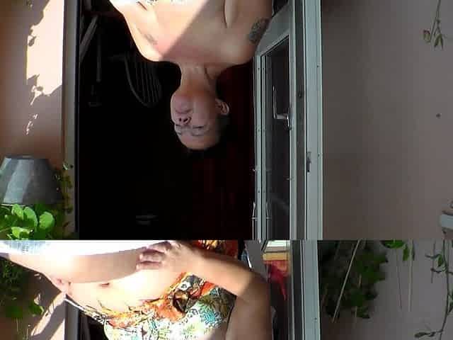 Jen Is All Naked on the Balcony