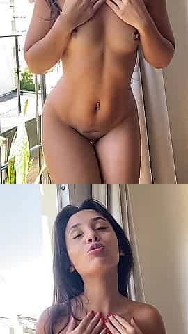 Latin Bubble Ass Gigi Cums from Anal and Swallows Each Drop