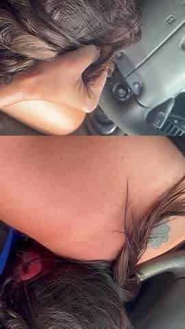 my wife completely DEVOURING my twat in the car ????????