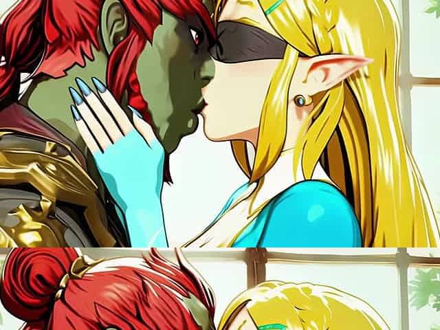 Blindfolded Surprise for the Princess Zelda - Ai Generated Cartoon