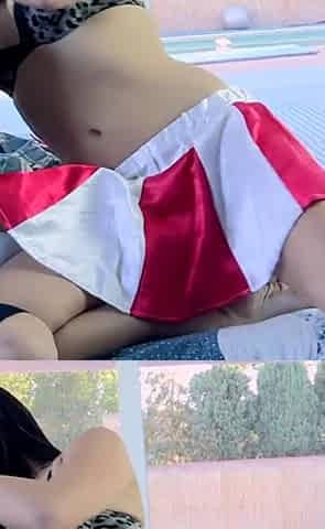 Lucky guy fucks brunette teen and cums in her mouth