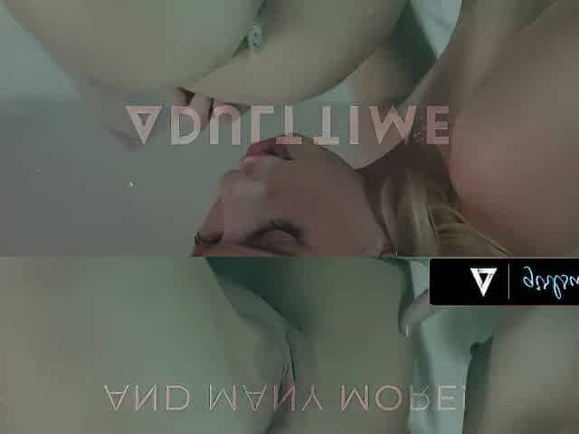 Naughty Blonde Gets Dildos Dped