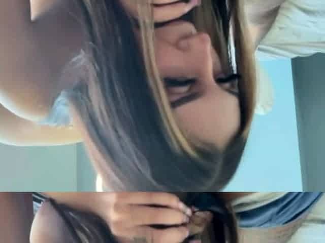 Blonde mature gives a great pov amateur blowjob