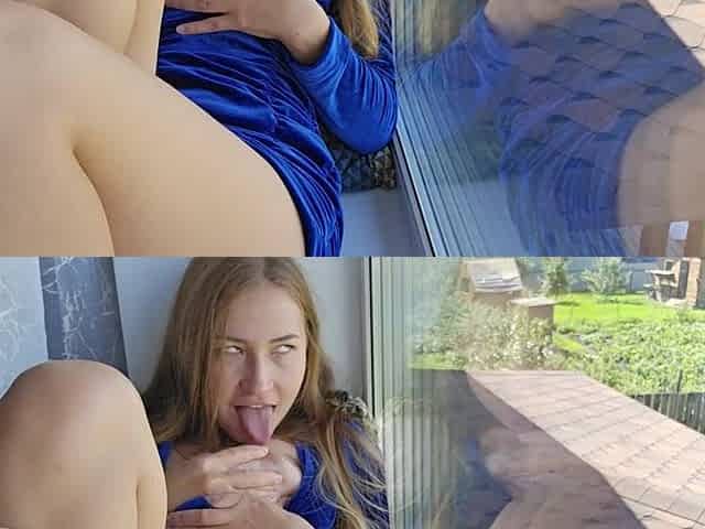 My cunt is oozing white juice. Biggest public sex tool!