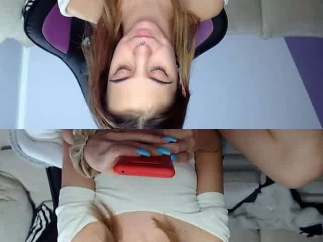Amateur striptease and Solo masturbation