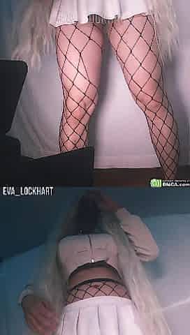 Oriental sissy caged and plugged shows feet and jerks hard jock