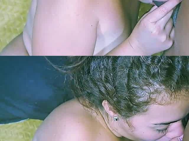 Latin chick sucking penis