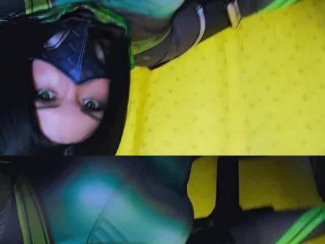 Viper (1) Valorant - Brunette hair in taut bodysuit & leather gets drilled hard after gaming - Pleasing Darling