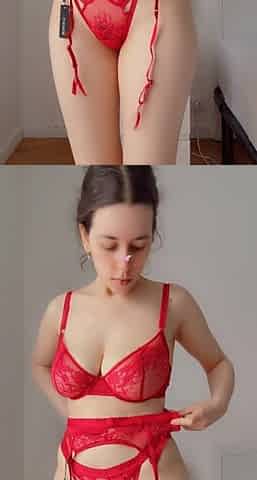 5/7 I Tried on Some Stuff Today That I Bought Recently. Panties, a Mesh Bodysuit and a Bra Panty and Garter Set