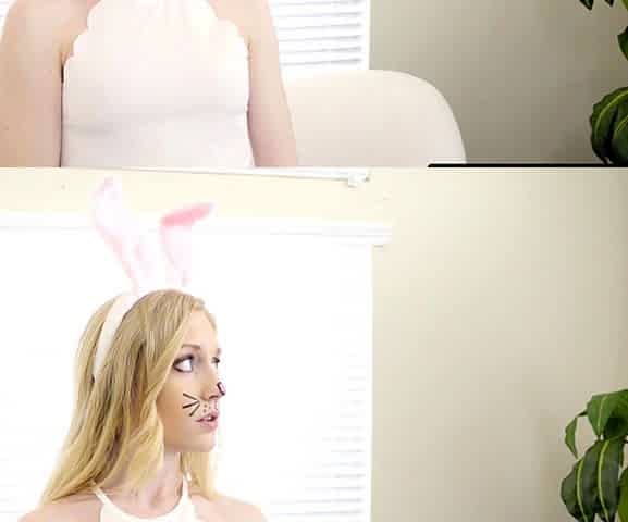 Petite teen bunny got tricked and fucked