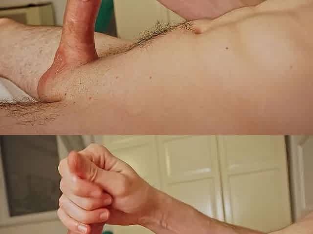 EDGING my PALPITATING knob with a lot of LUBE - GROANING trying not to cum