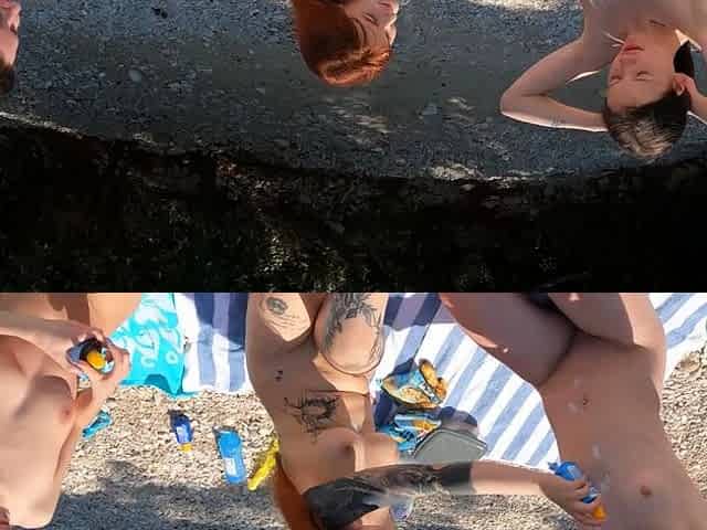 Nude Beach Picnic with Friends