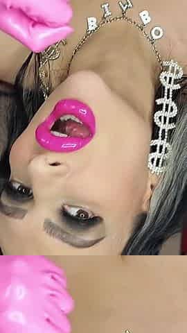 Handjob in Different Latex Gloves and Lipjob From a Sexy Bimbo