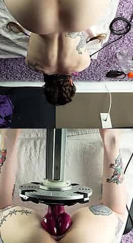 Doggy Massive Dildo Fuckmachine