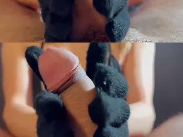 Real pair, JOI gloves and fleshlight