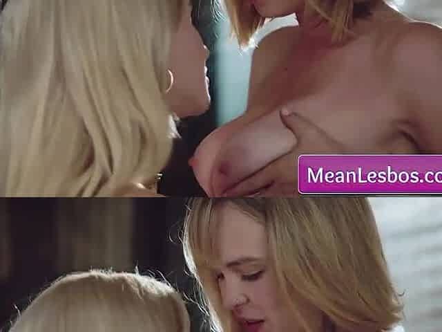 Mean lesbian babes Lilly Bell & Emma Rose in action