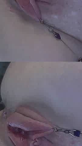 Locked Pumped Pussy Pissing Closeup 5
