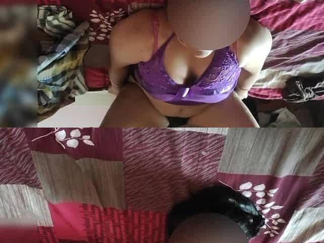 Sexy Ass Indian Wife Sreejaa in Purple Lingerie Pussy Fingered Hard Doggy Style Fuck and Missionary Pussy Creampie Sex