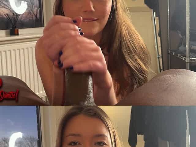 Olivia Keane's Cuckold POV Blowjob with Shadow Dimitri's BBC