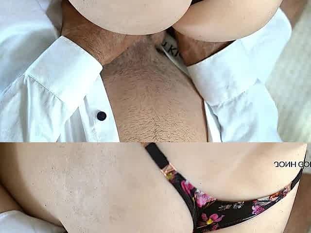 Drilled her from behind - Groaning and Side bang with Pants On