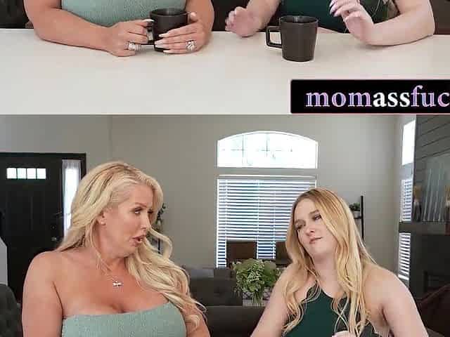 Boys Night In Turns Into a Wild Foursome with Busty Stepmoms