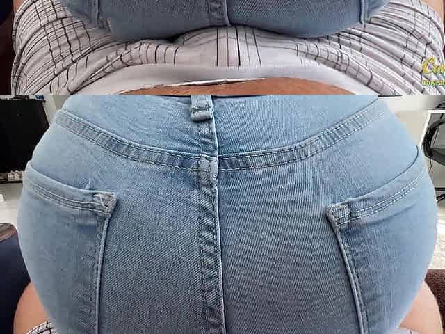 Step sis knows how to turn me on, Humping and riding my Wang in taut Jeans