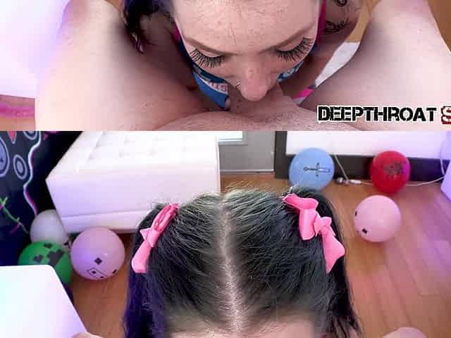 Lily Thot Cute Pigtail Brunette Small Tits Tattooed POV Depthroat Blowjob and Fucked Pussy Doggystyle
