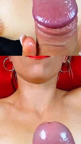 POV Oily Handjob - Blonde MILF Wife Stroking My Dick Until I Cum on Her Tits