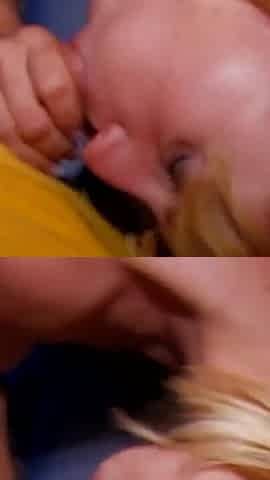 Hardcore anal sex with blonde slut on the bed