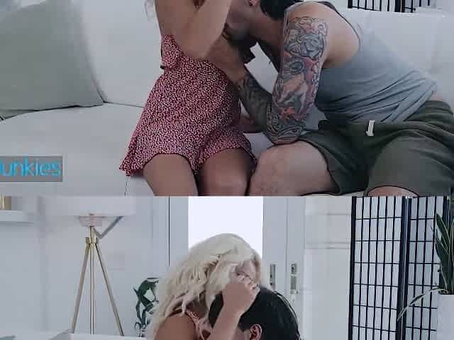 Blonde Milf Tutor Helps Him Focus By Letting Him Squeeze Her Tits & Slide In Deep