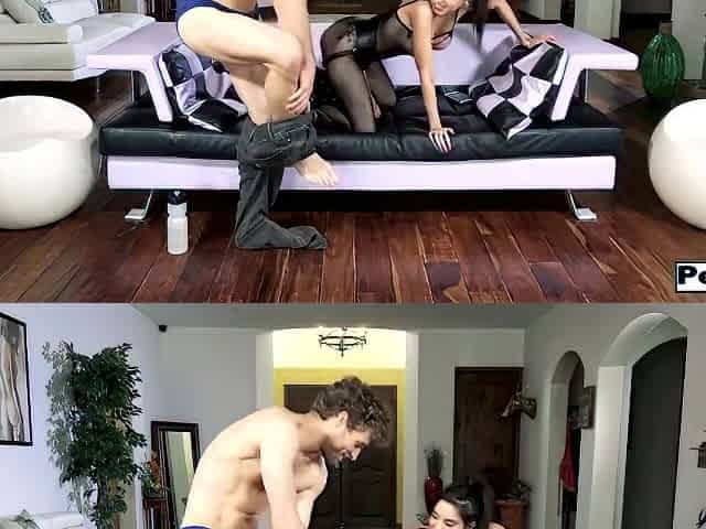 Opening His Butt And Handballing Him While Dressed In A Belt Cock
