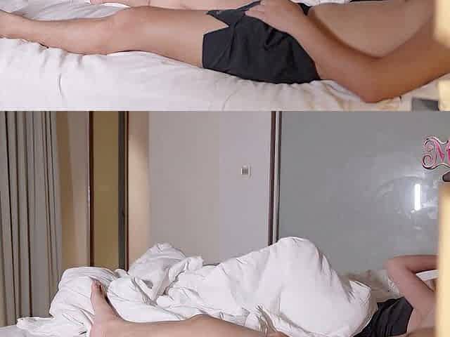 mild tit friction escalates into deepthroat frenzy