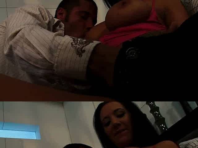 Big-titted Brunette Jayden Jaymes Sucks Cock, Gets Her Pussy Destroyed and Face Covered in Cum