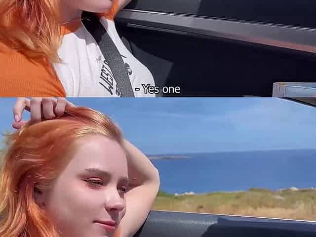Angel Sucking Penis Stranger in Car and Bang on a Rest