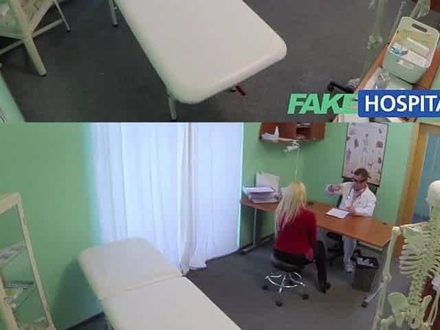 FakeHospital Breasty gorgeous golden-haired soaks doctors examinatio