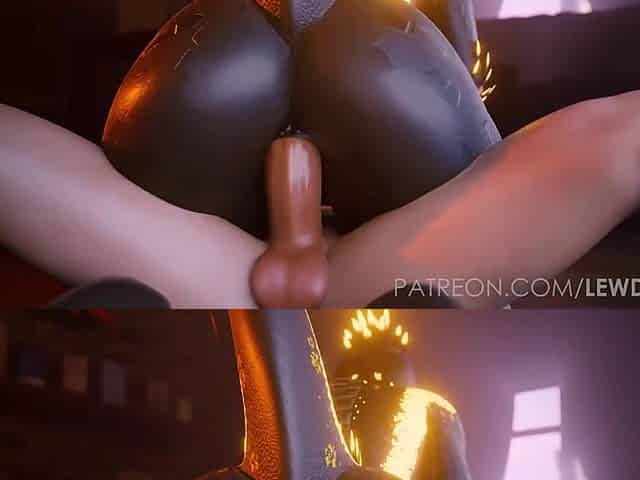 Lizard Cutie Riding U In Cowgirl Position (Loop)