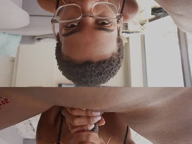 Splendid ebony chick with perfect bodyshapes and short hair rides a real BBC
