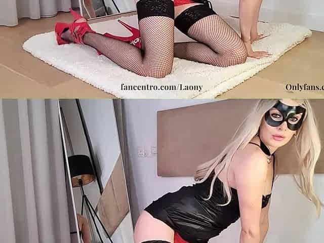 Stripping and Masturbating Perfect Pussy in Stockings and High Heels