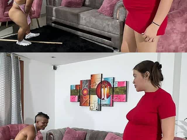 I See My Little Stepbrother Doing Cleaning with Little Clothing but I Get Horny and End up Asking Him to Penetrate My Pussy.