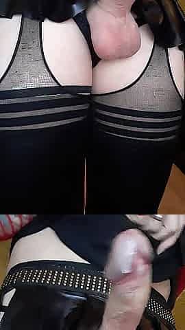 Large Ebony Rod Vibrator for White Sissy Bitch