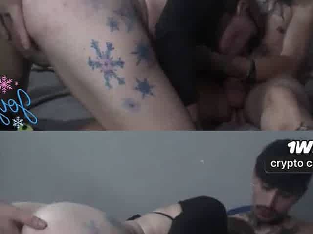 TATTOOED CALL TWO GIFTED TO CUM INSIDE !!