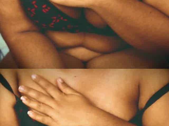 Wicked black with galsses on seducing u with her slutty breasts
