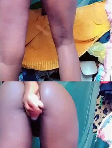A ebony AFRO HOTTY BANGING HARD HER LARGE CUNT WITH A BOTTLE