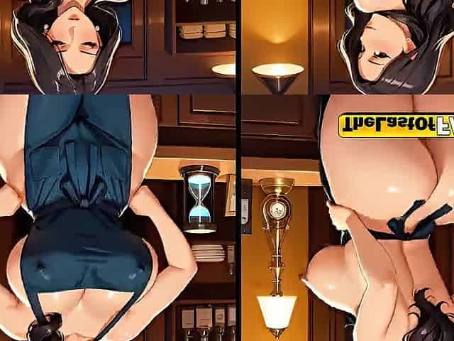 Marisol, a 38-year-old Dominican hairdresser in corporalist sex on the chair - AI ANIMATION