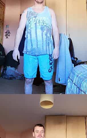 LongJohn0Hara getting without his beach wear and going into the shower