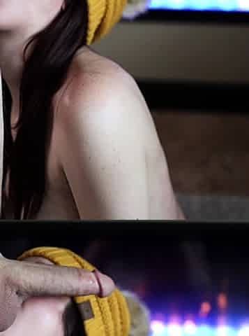 Amateur Blowjobs with Horny Big Titted Brunettes